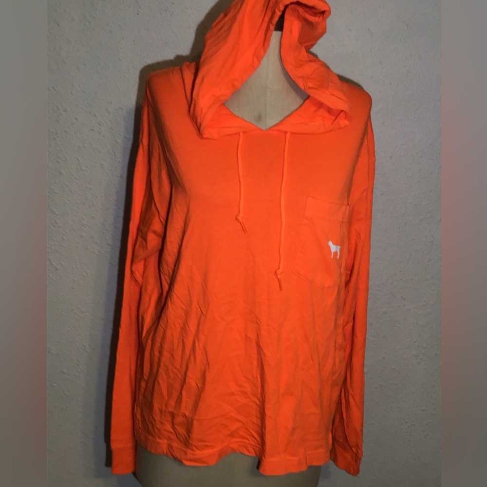 Pink Victoria’s Secret hoodie blouse size medium